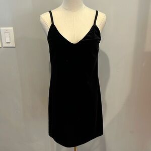 Velvet little black dress